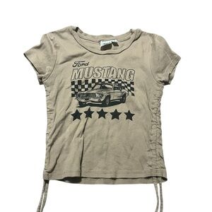Ford Mustang Crop Top Size Small Tie Up Sides Babydoll Y2K Baddie Racing Cars